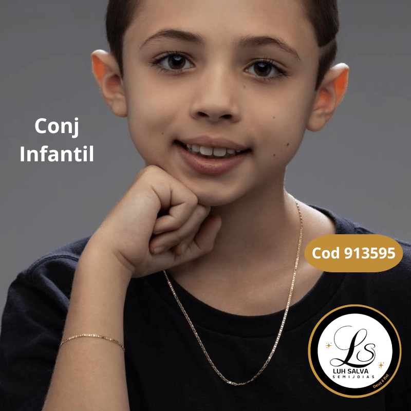 Colar Infantil Piastrine Liso