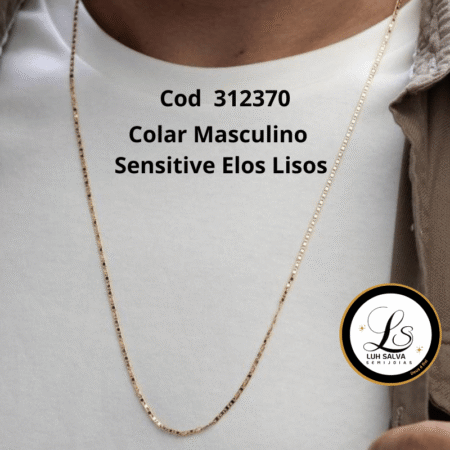 Colar Masculino Sensitive Elos Lisos