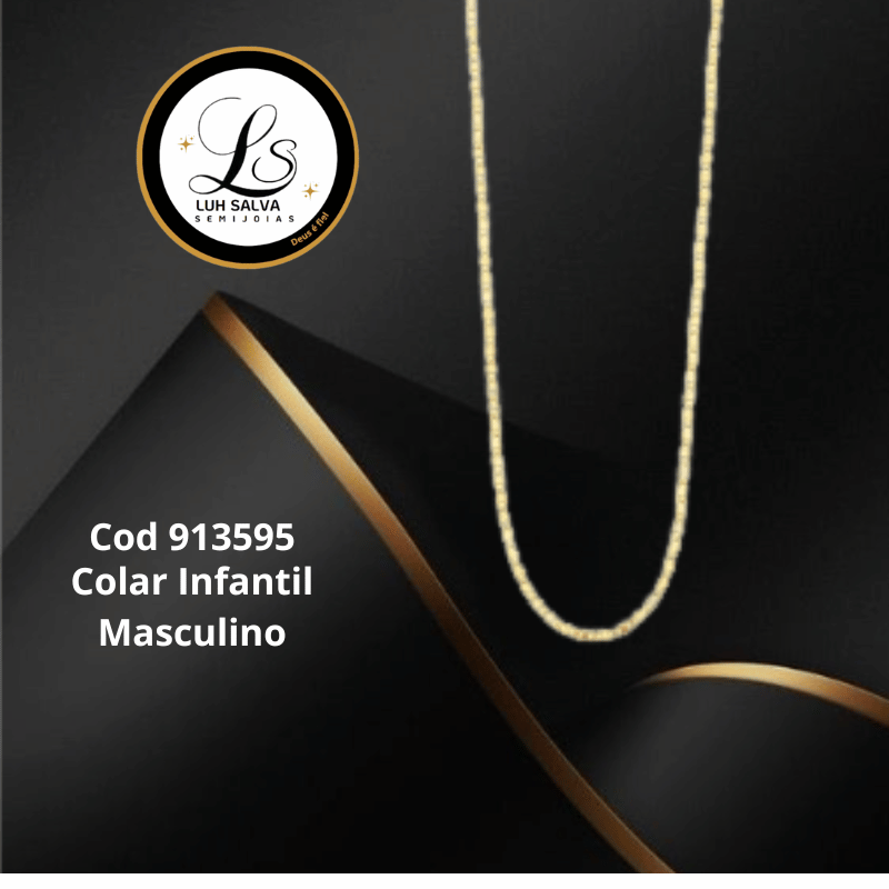 Colar Infantil Piastrine Liso - Imagem 2