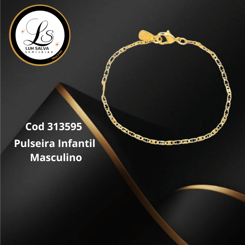 Pulseira Infantil Elos Lisos - Imagem 2
