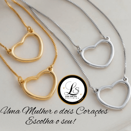 Colar dois corações
