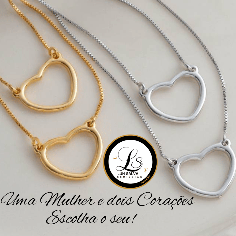 Colar dois corações