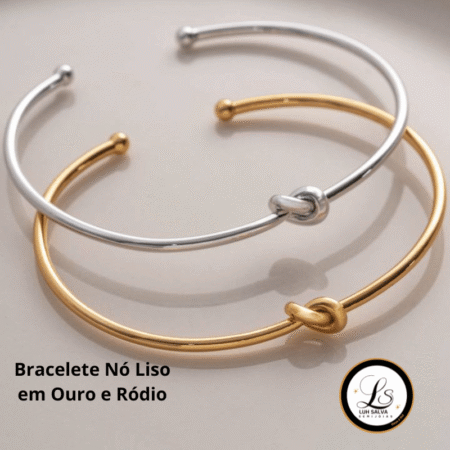 Bracelete Semijoia Nó Liso