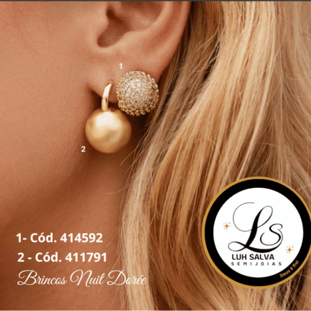 Brincos Nuit Dorée
